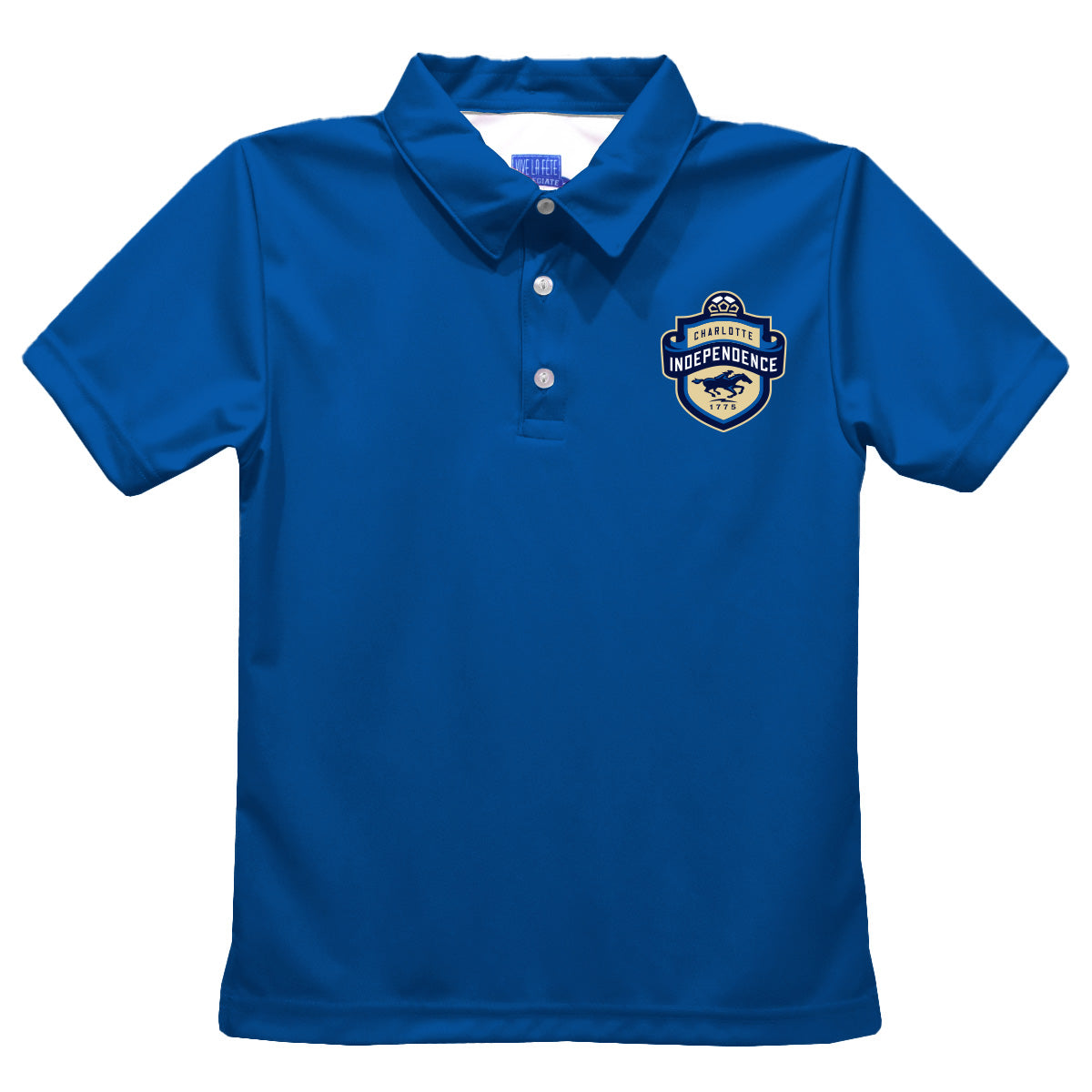 Charlotte Independence Boys Solid Royal Short Sleeve Polo Shirt