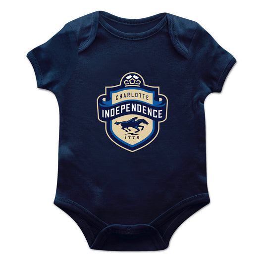 Charlotte Independence Cotton Short Sleeve Bodysuit Navy