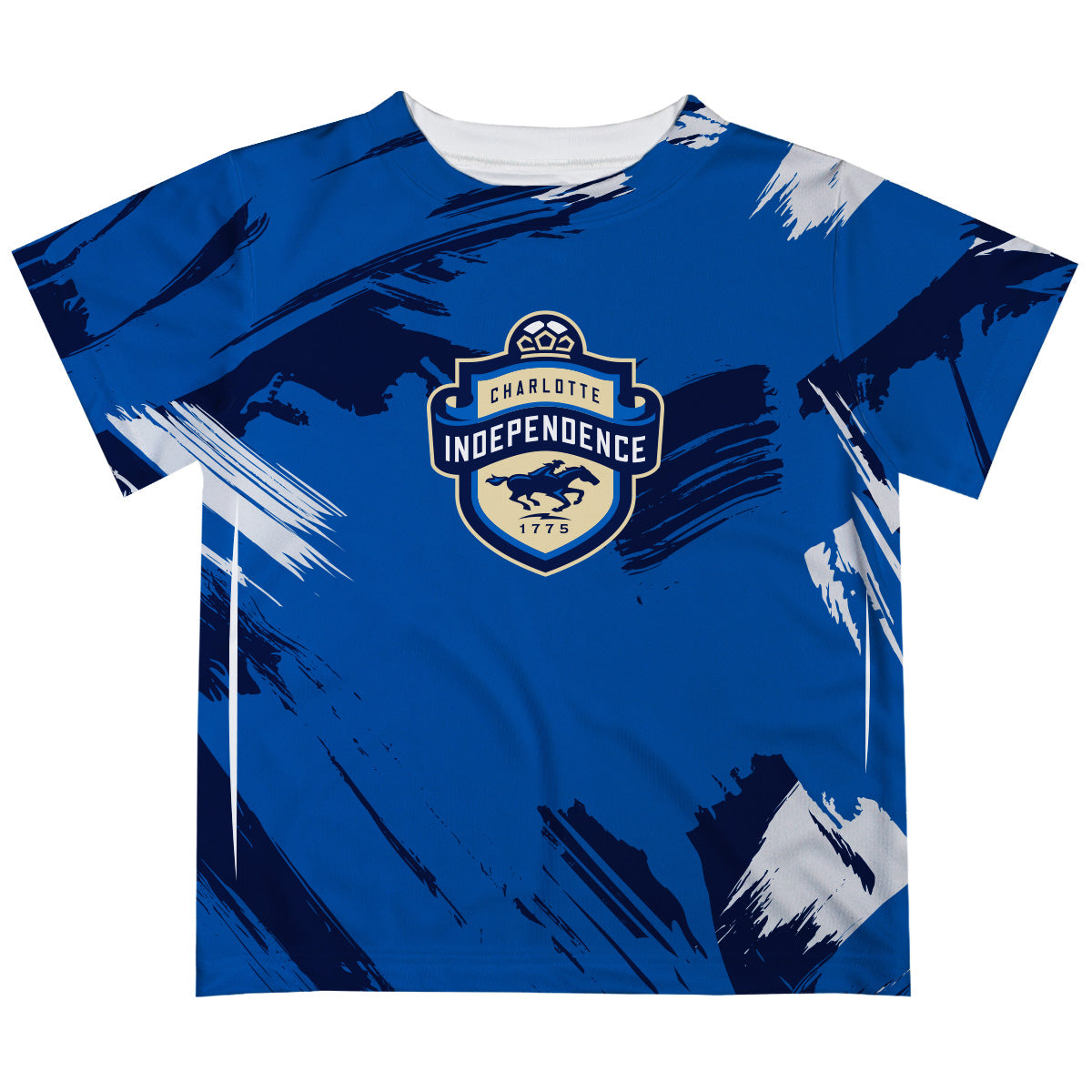 Charlotte Independence Paint Brush Boys Game Day Royal Short Sleeve Tee