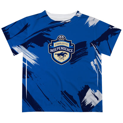 Charlotte Independence Paint Brush Boys Game Day Royal Short Sleeve Tee