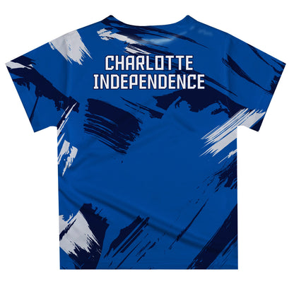 Charlotte Independence Paint Brush Boys Game Day Royal Short Sleeve Tee