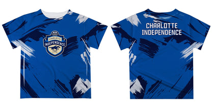 Charlotte Independence Paint Brush Boys Game Day Royal Short Sleeve Tee