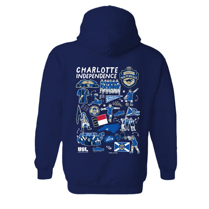 Charlotte Independence Women's Navy Pullover Cotton Hoodie