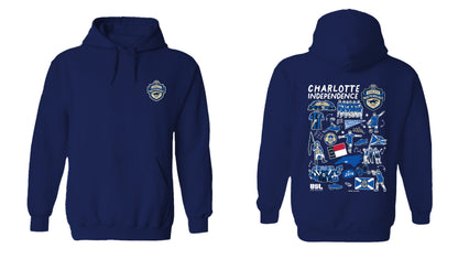 Charlotte Independence Women's Navy Pullover Cotton Hoodie